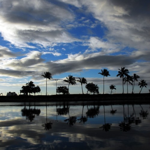 early morning in the beach
